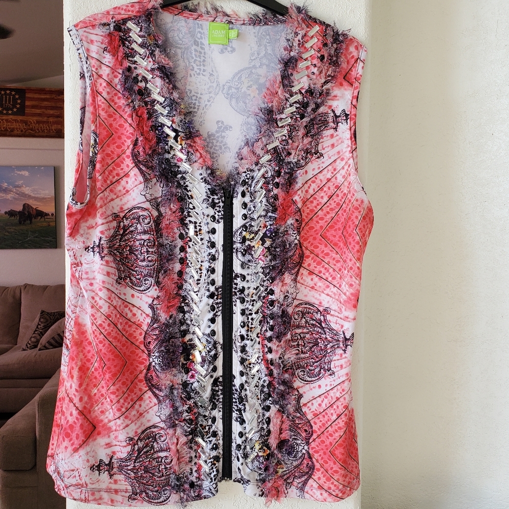 Zip up tank top